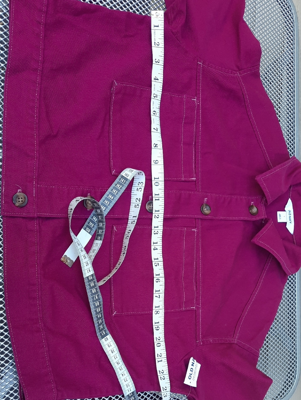 NEW Old Navy Crop Utility Jacket Boysenberry Size Large - Picture 8 of 11